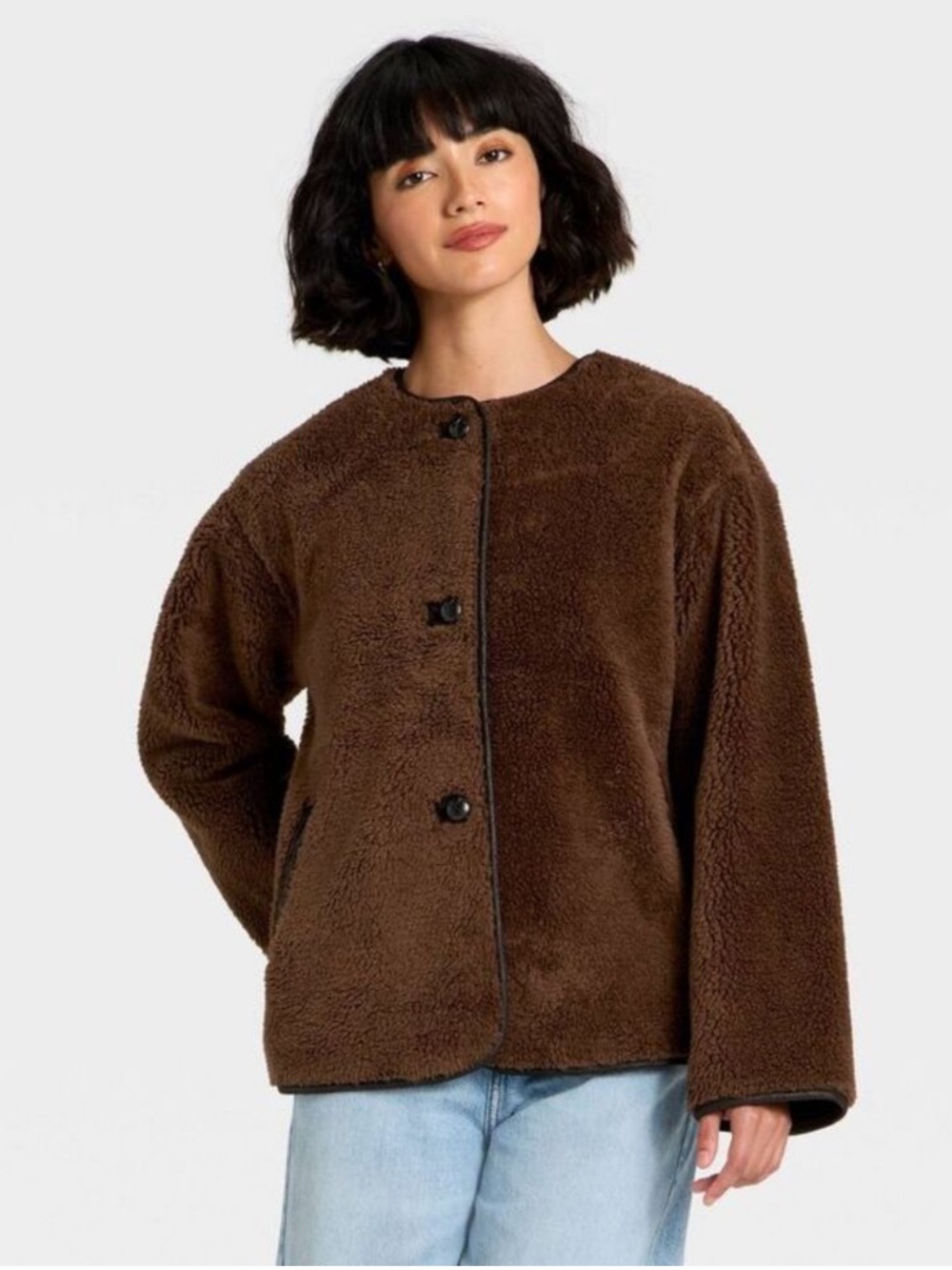 Universal Thread Women’s Faux Shearling Coat - Brown Size Extra Large NWT